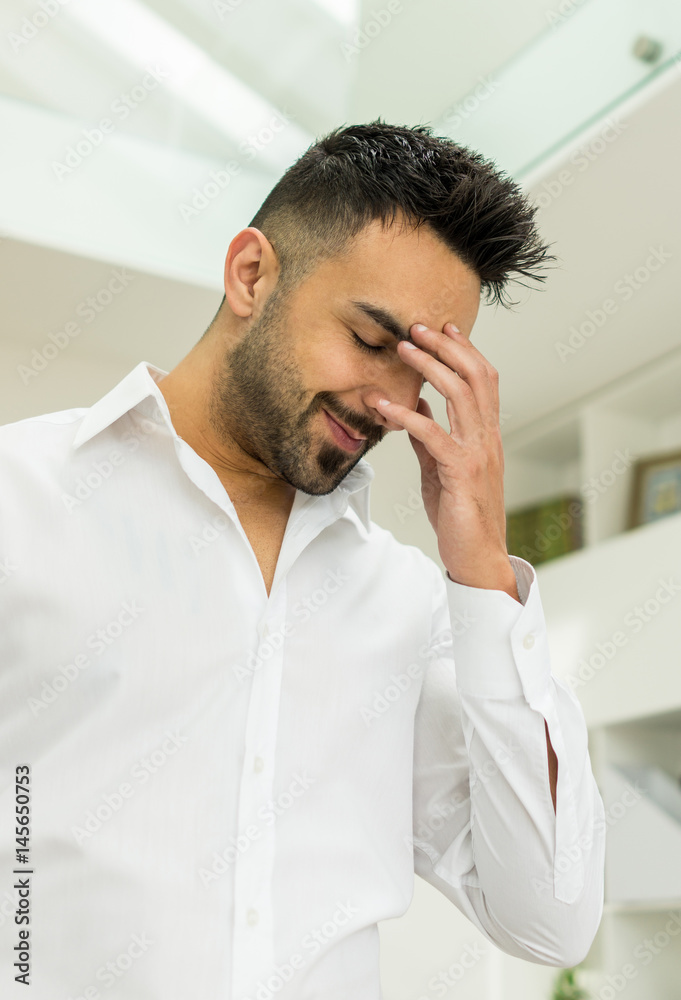 Young man having a stress