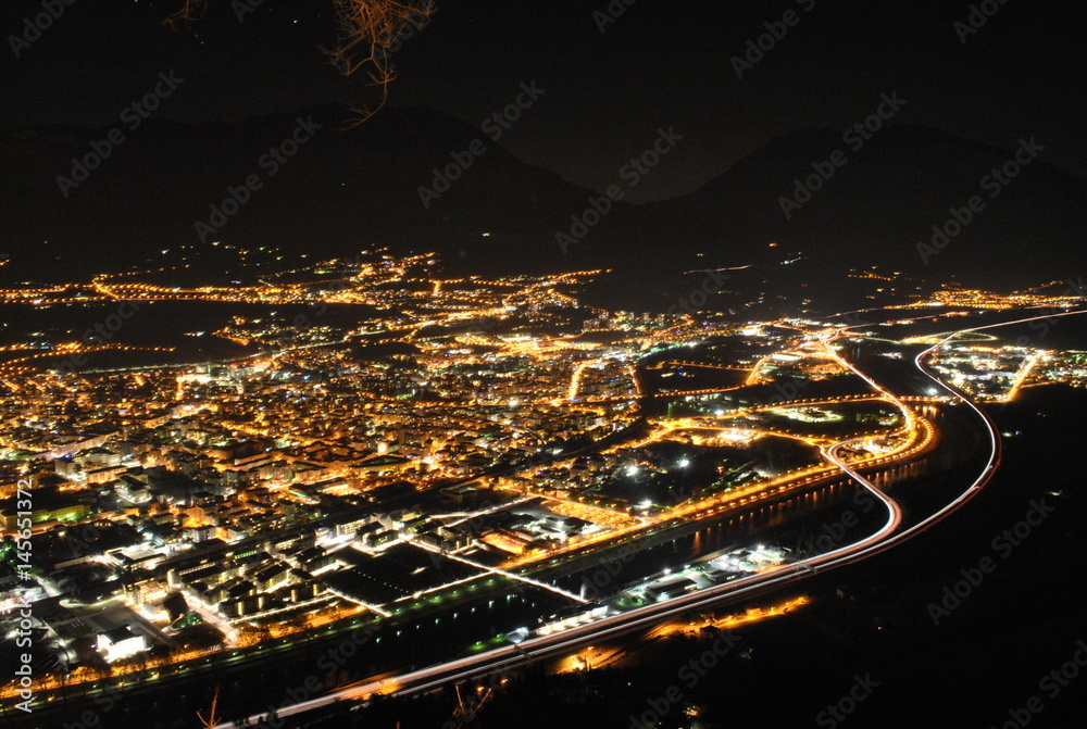 Fototapeta premium Trento Night Lapse Long Exposure
