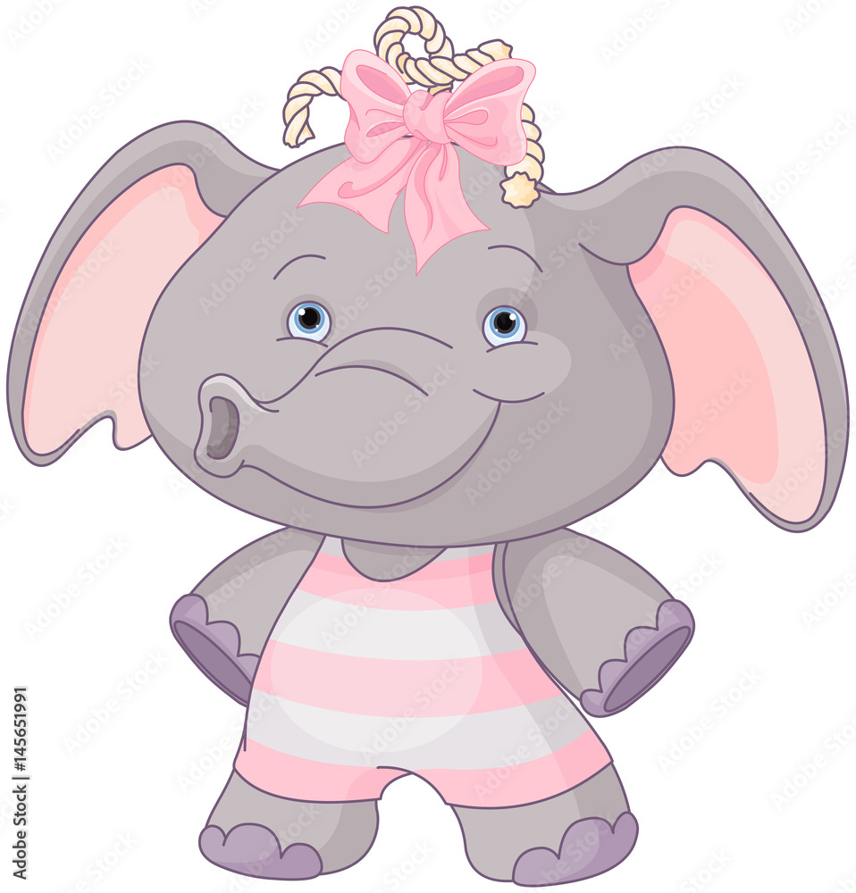 Fototapeta premium Cute Baby Elephant