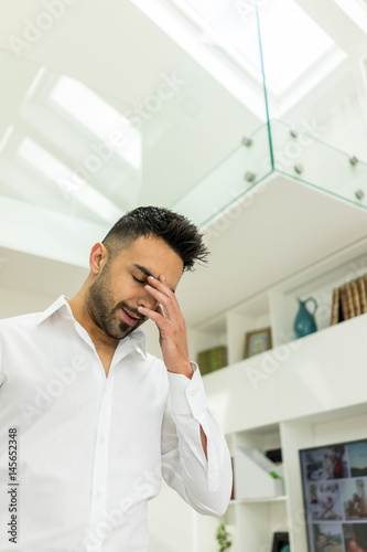 Young man having a stress