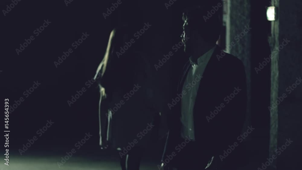 Man running away from zombie slow motion