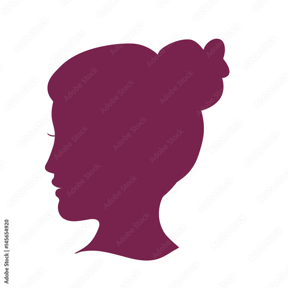 Women head silhouette icon vector illustration graphic design