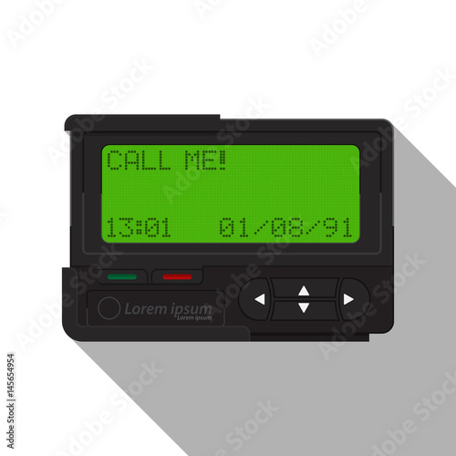 Foto Pager icon vector flat design.