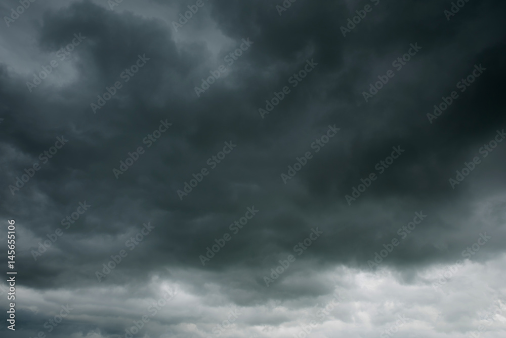 Dark sky and black clouds before rainy, Dramatic black cloud and thunderstorm Dark sky and black clouds before rainy, Dramatic black cloud and thunderstorm