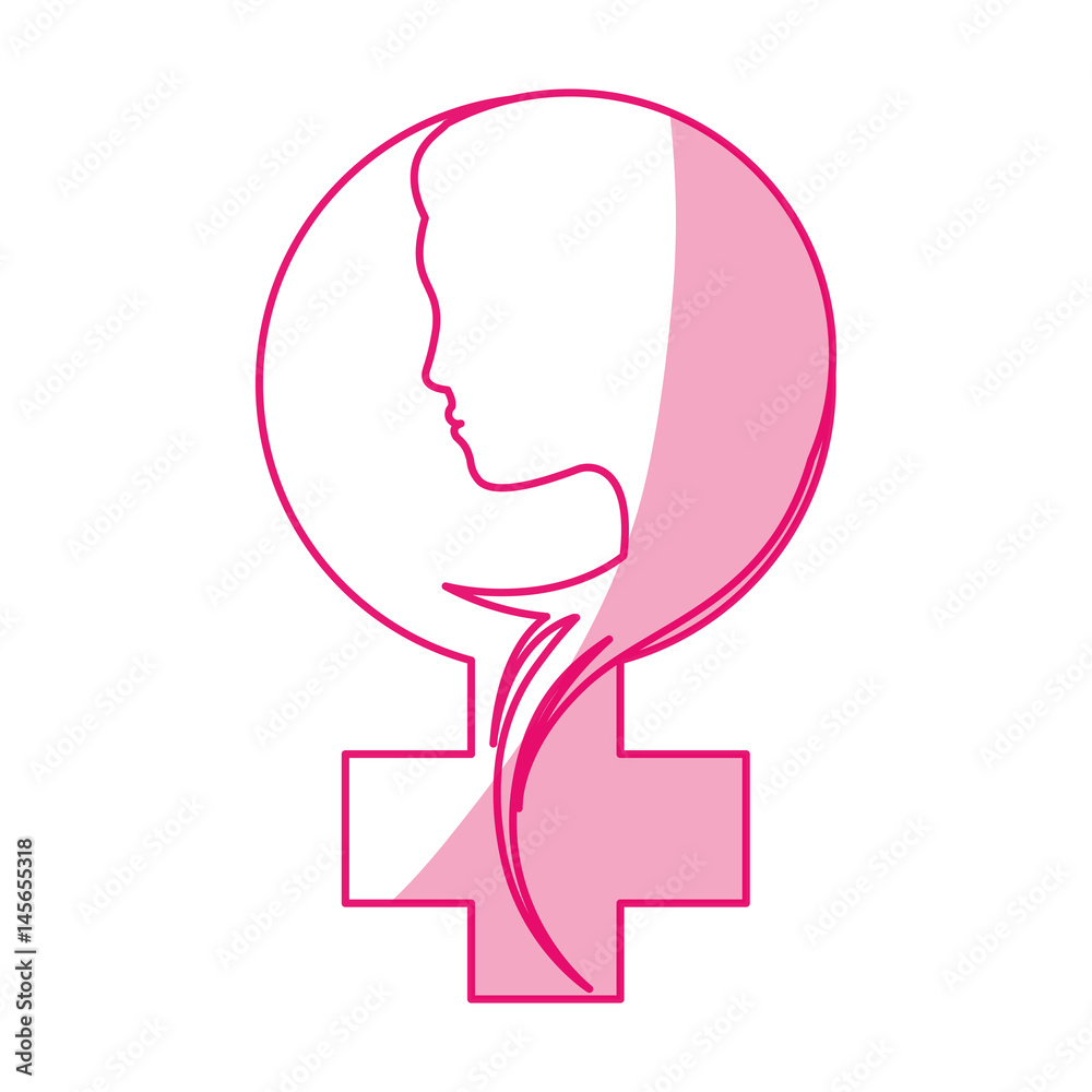Female gender symbol icon vector illustration graphic design