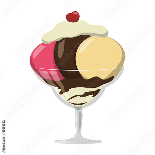 Delicious ice cream icon vector illustration graphic design