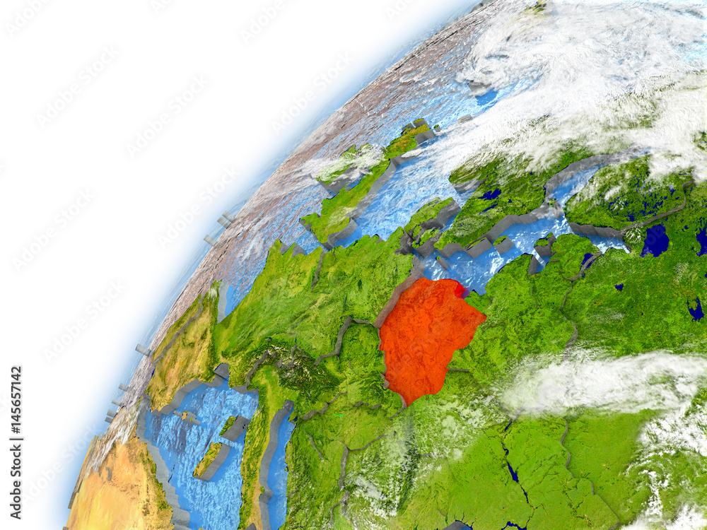 Poland on model of planet Earth Poland on model of planet Earth