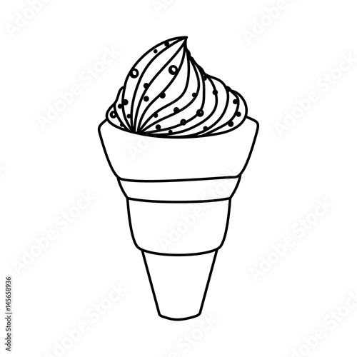 Delicious ice cream icon vector illustration graphic design