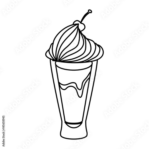 Delicious ice cream icon vector illustration graphic design