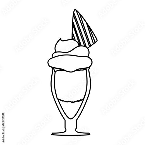 Delicious ice cream icon vector illustration graphic design