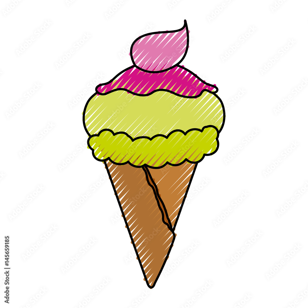 Delicious ice cream icon vector illustration graphic design Delicious ice cream icon vector illustration graphic design