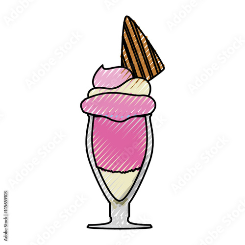 Delicious ice cream icon vector illustration graphic design