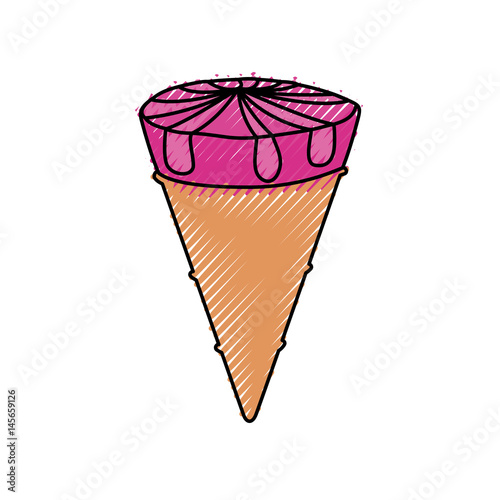 Delicious ice cream icon vector illustration graphic design