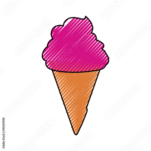 Delicious ice cream icon vector illustration graphic design