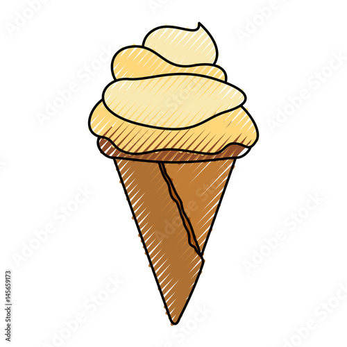 Delicious ice cream icon vector illustration graphic design