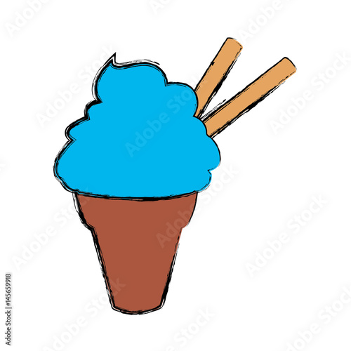 Delicious ice cream icon vector illustration graphic design