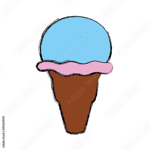 Delicious ice cream icon vector illustration graphic design