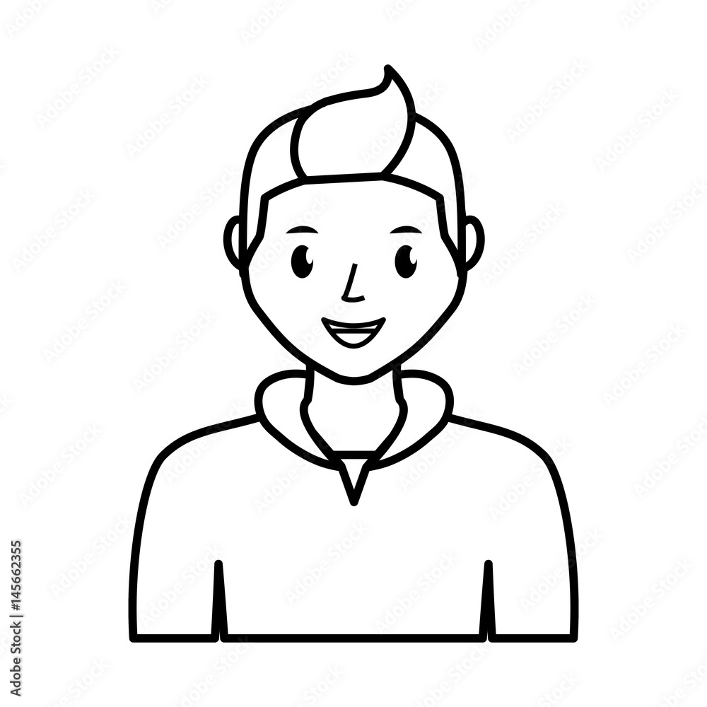 happy man cartoon icon over white background. vector illustration happy man cartoon icon over white background. vector illustration