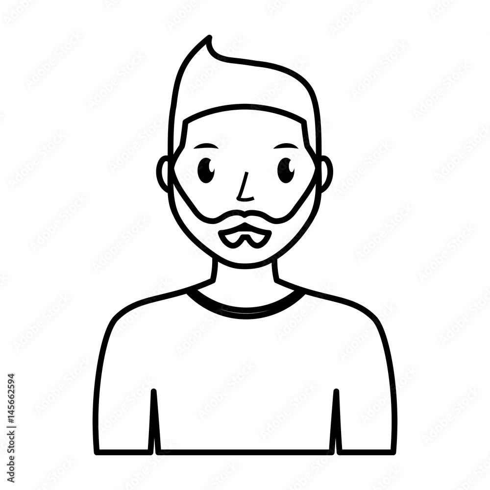 happy man cartoon icon over white background. vector illustration happy man cartoon icon over white background. vector illustration