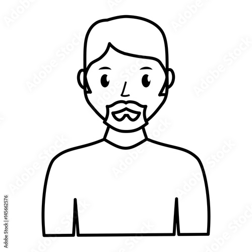 Wallpaper Mural happy man cartoon icon over white background. vector illustration Torontodigital.ca