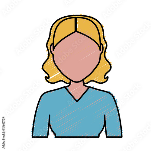 Wallpaper Mural woman avatar icon over white background. colorful design. vector illustration Torontodigital.ca