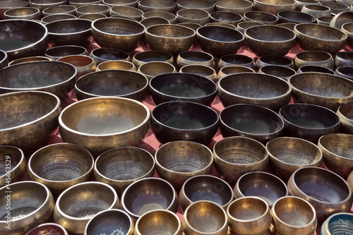 tibetan singing bowls-pattern in Kathmandu, Nepal