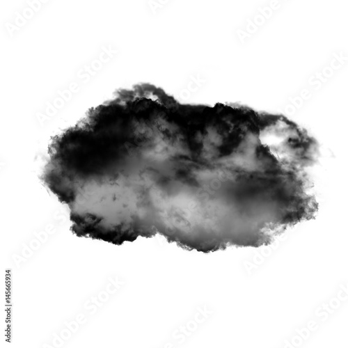 Cloud shape isolated over white background