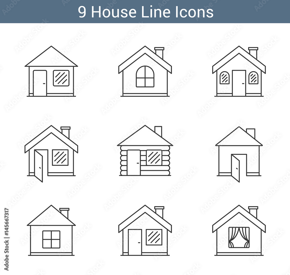 House Line Icons