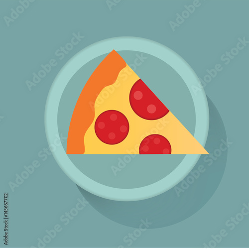 Pizza slice icon vector illustration