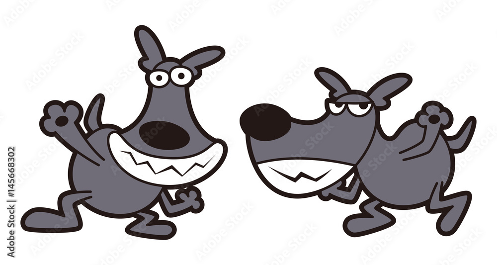 黒い犬のキャラクター 犬のキャラクター Stock Illustration Adobe Stock