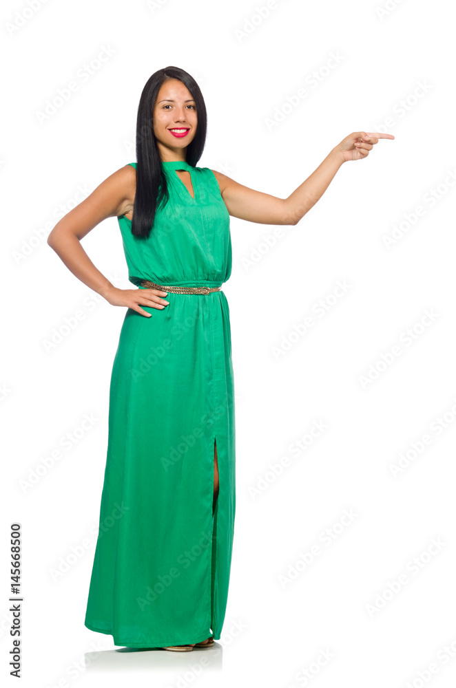 Nice woman model isolated on the white background Nice woman model isolated on the white background