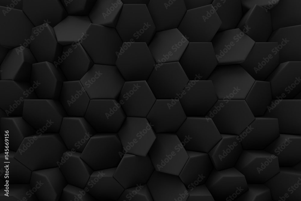 abstract hexagon black bee hive modern technology background 3d render abstract hexagon black bee hive modern technology background 3d render