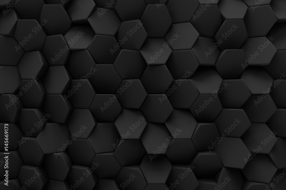 abstract hexagon black bee hive modern technology background 3d render abstract hexagon black bee hive modern technology background 3d render