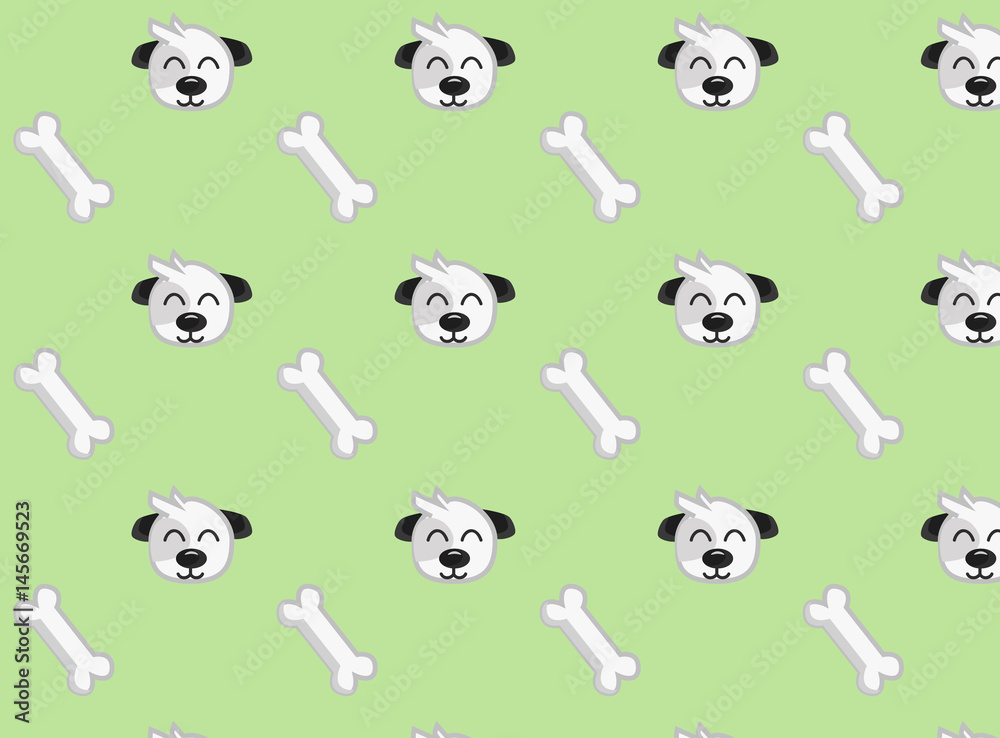 Dog pattern - vector seamless texture made with thin line dog paw ...