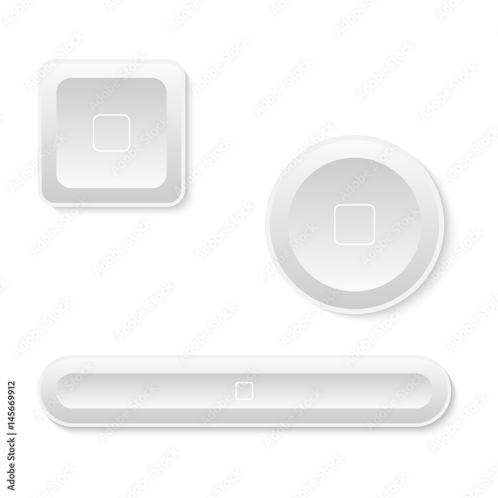 White button set four your web design