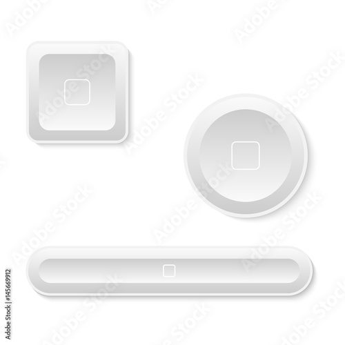 White button set four your web design