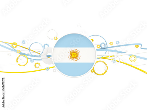 Flag of argentina, circles pattern with lines