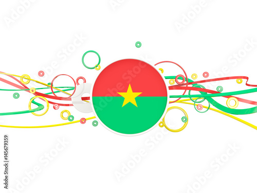 Flag of burkina faso, circles pattern with lines