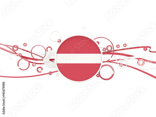 Flag of latvia, circles pattern with lines
