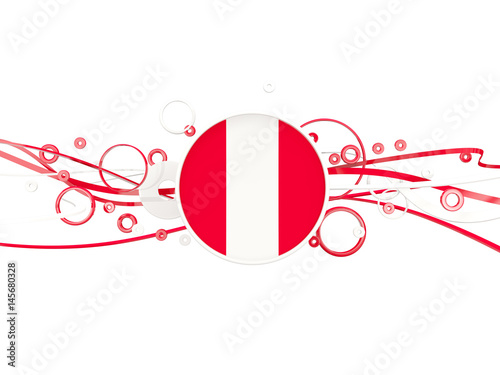 Flag of peru, circles pattern with lines