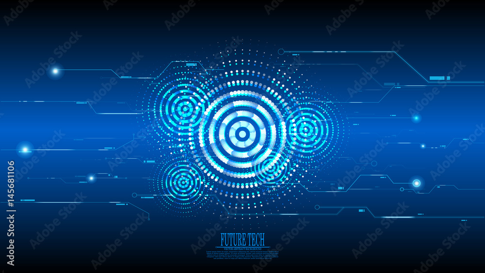Vector abstract blue cyber circuit background Vector abstract blue cyber circuit background