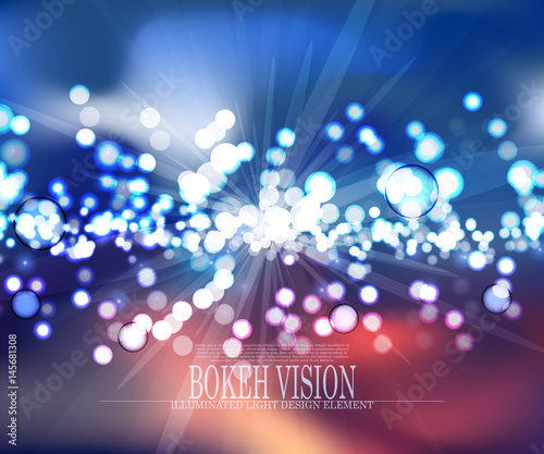 Vector abstract bokeh vision background design III