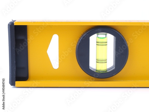 Yellow level on a white background