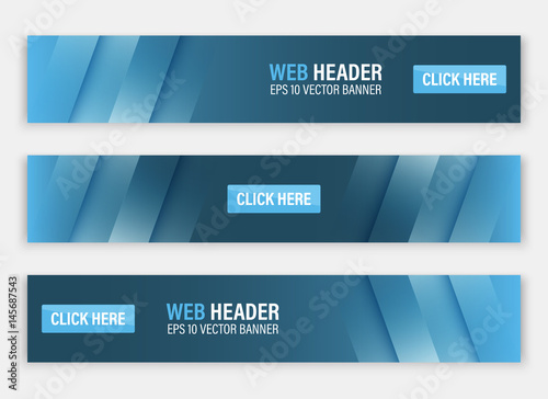 Horizontal vector website header or banner.