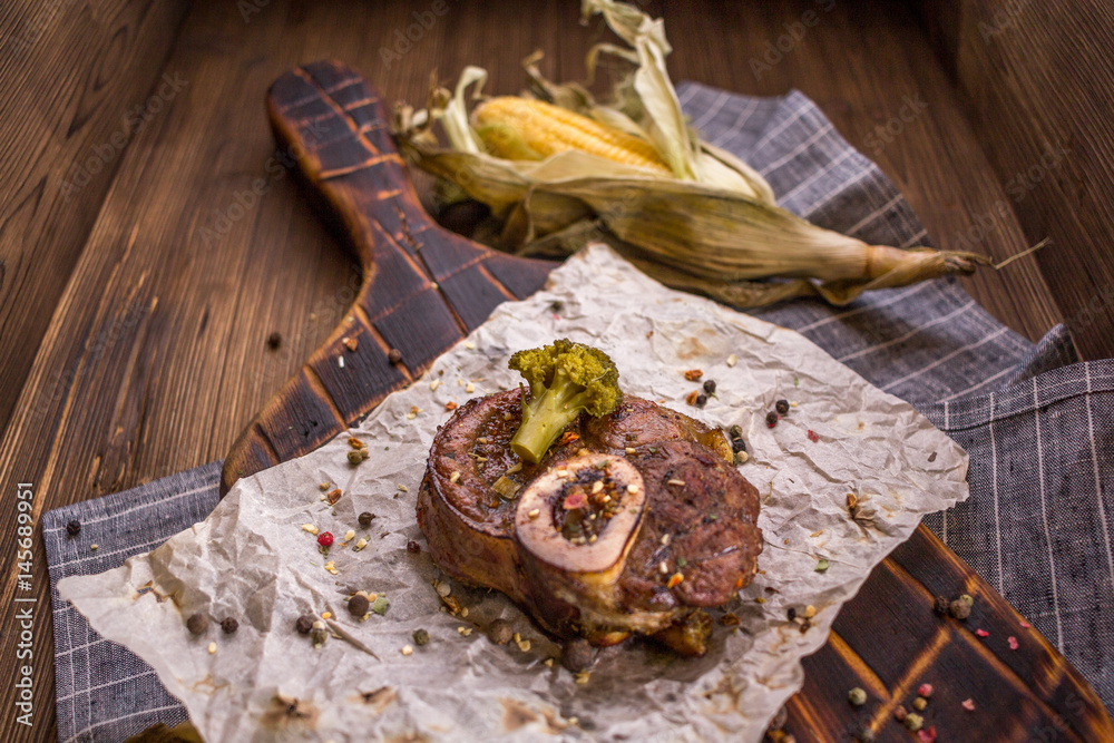 Fototapeta premium Baked lamb knee