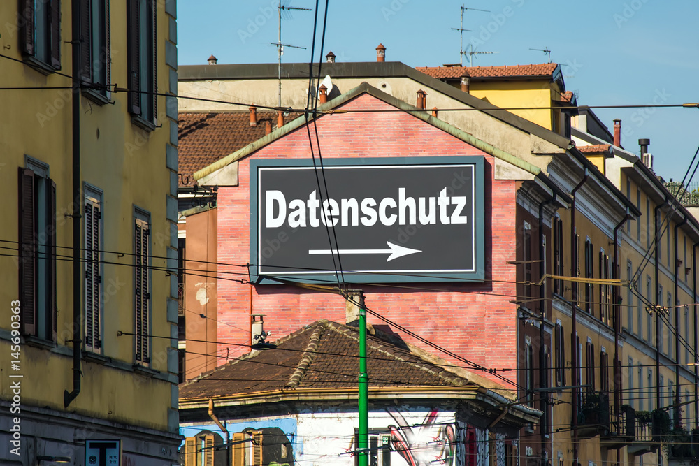 Schild 215 - Datenschutz