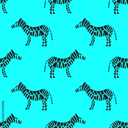 zebra striped seamless surface pattern. Vector illustration