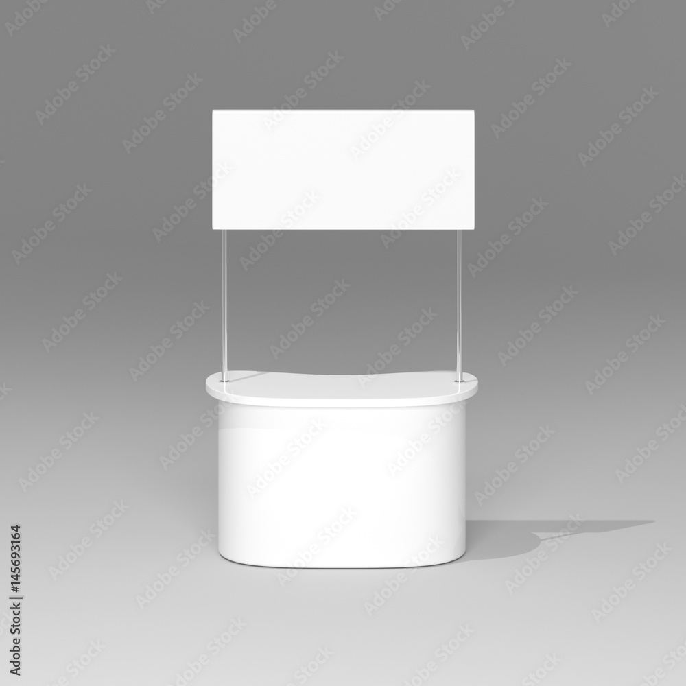 POS POI Empty Advertising retail stand bar display with banner. Mock Up ...