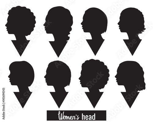 Silhouette of woman head