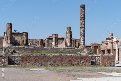 Columns in the forum in Pompeii